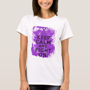 Camiseta O cancer da ESSÊNCIA mantem a calma e luta-a sobr