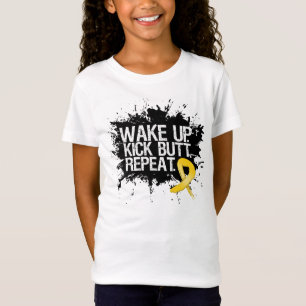 Camiseta O cancer da infância acorda a repetição do bumb