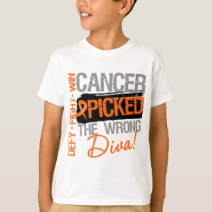 Camiseta O cancer da leucemia escolheu a diva errada