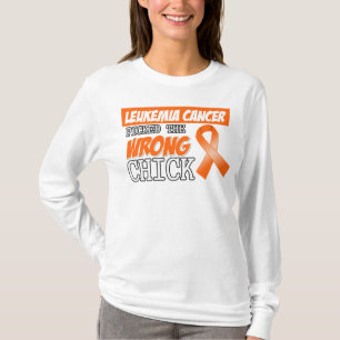 Camiseta O cancer da leucemia escolheu o pintinho errado