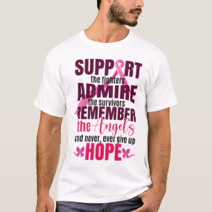 Camiseta O Cancer da Mama combate a consciência do Cancer d