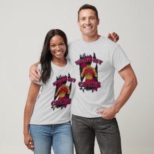 Camiseta O cancer de garganta bate para fora o cancer