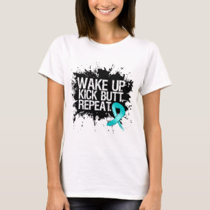 Camiseta O câncer de ovário acorda a repetição do bumbu