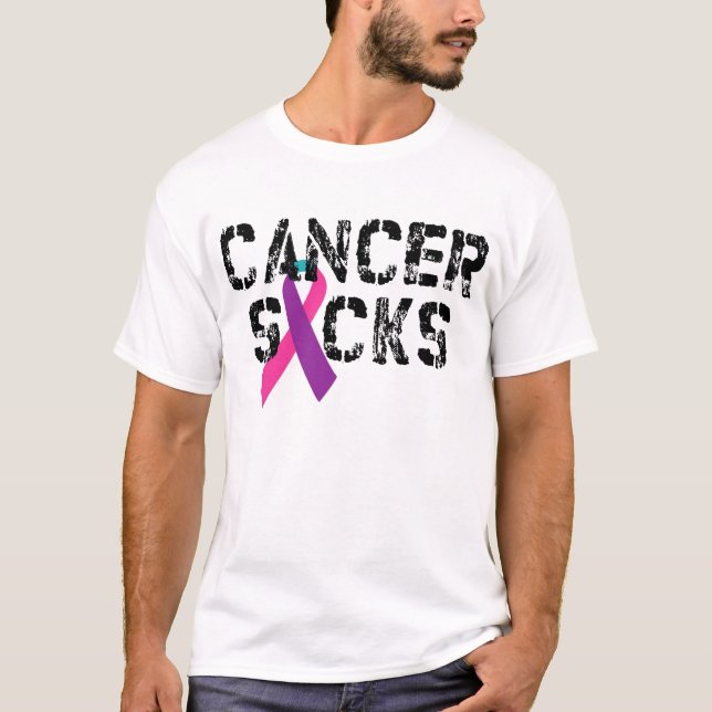 Camiseta O cancer de tiróide suga (Frente)