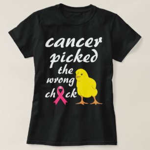 Camiseta O cancer escolheu a percepção errada do cancer do 