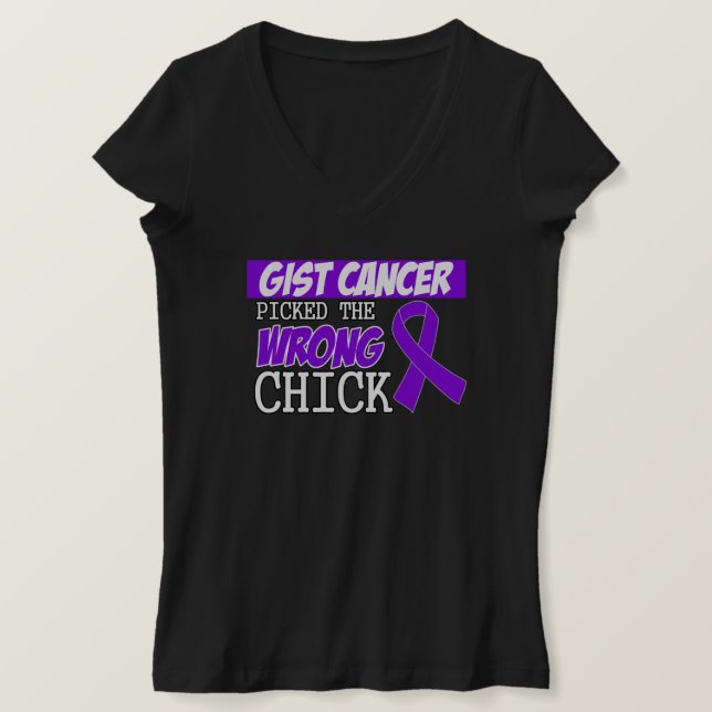 Camiseta O Cancer GIST Escolheu O Pintinho Errado (Frente do Design)