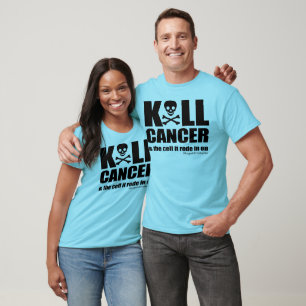 Camiseta O CANCER K*LL e a célula em que ele entrou