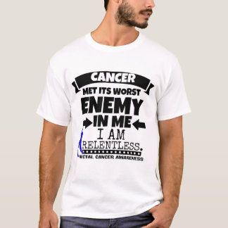 Camiseta O cancer retal encontrou seu inimigo mais mau em