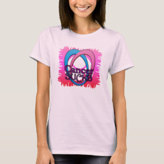Camiseta O cancer suga bonito no T cor-de-rosa