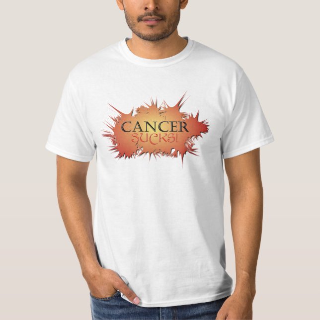 Camiseta O cancer suga o T gráfico (Frente)
