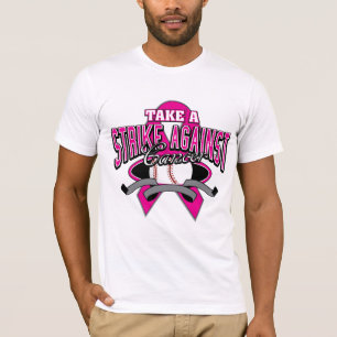 Camiseta O cancro da mama toma uma greve contra o cancer