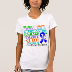 Camiseta O cancro do cólon acredita a determinação da fo