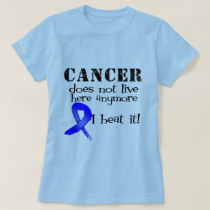 Camiseta O cancro do cólon não vive aqui Anymore