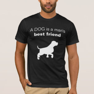 Camiseta O cão customizável de A é o melhor amigo de um