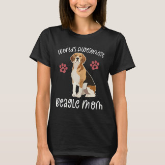 Camiseta O Cão Da Mãe Do Beagle Awesomest