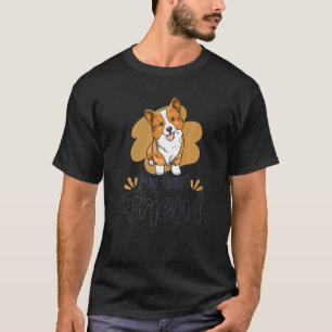 Camiseta O Cão da Minha Melhor Amiga  Mulheres Corgi Amor p