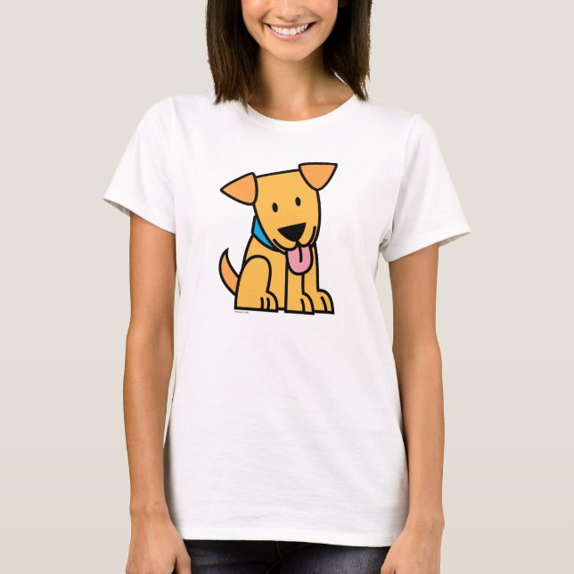 Camiseta O cão de filhote de cachorro de labrador retriever (Frente)