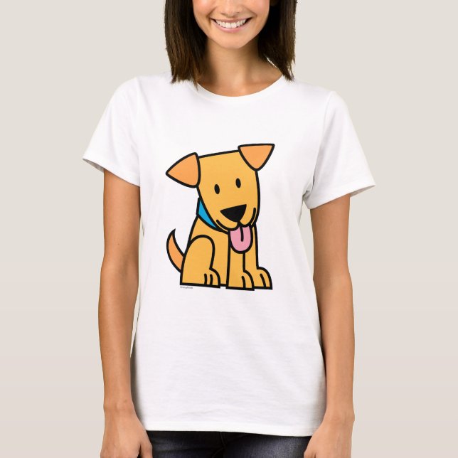 Camiseta O cão de filhote de cachorro de labrador retriever (Frente)