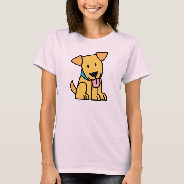 Camiseta O cão de filhote de cachorro de labrador retriever (Frente)