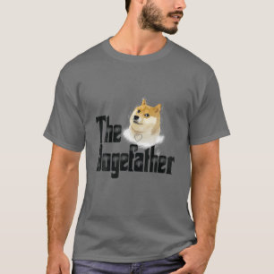 Camiseta O Cão Do Dogefather Dogecoin Shiba À Lua Coi
