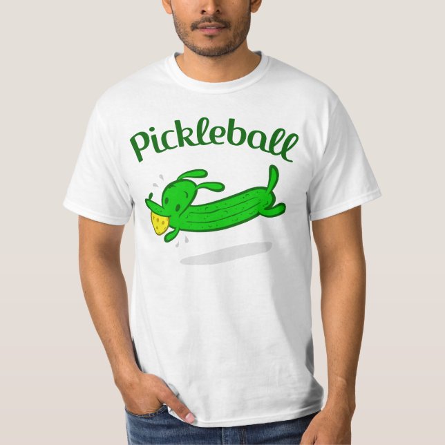 Camiseta O cão do Pickleball dos homens conserva o t-shirt (Frente)