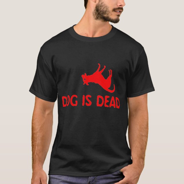 Camiseta O cão é t-shirt inoperante (Frente)