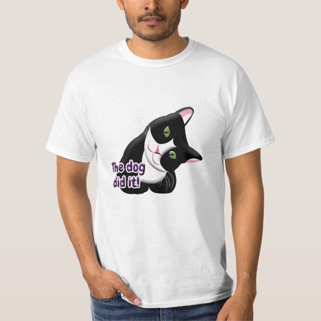 Camiseta O cão fez isso, Cat (Frente)