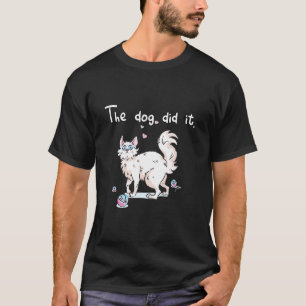 Camiseta O Cão Fez Isso Gato Com Bolas de Lã