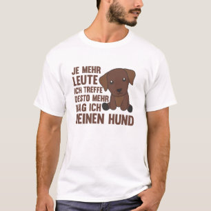 Camiseta O Cão Labrador Brown não gosta de Cães Pessoas