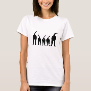 Camiseta O cão termina a silhueta
