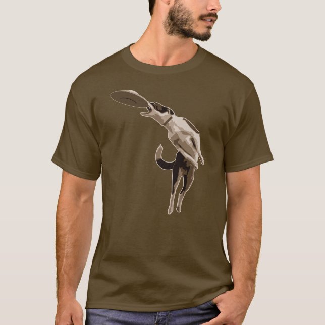 Camiseta O cão trava o UFO (Frente)
