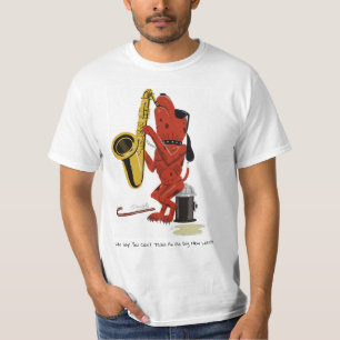 Camiseta O cão velho novo lambe o t-shirt da "linha da