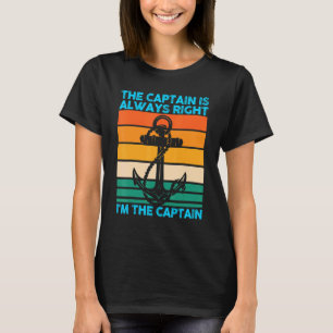 Camiseta O Capitão está sempre certo. Sou o Capitão Barco B