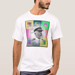Camiseta O capitão Smith do pop art do titânico