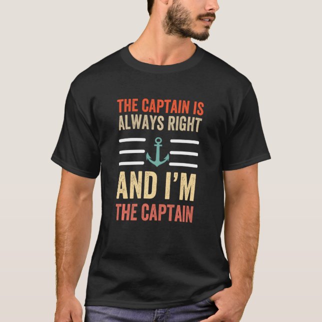Camiseta O Capitão Tem Sempre Razão E Eu Sou O Capitão Fu (Frente)