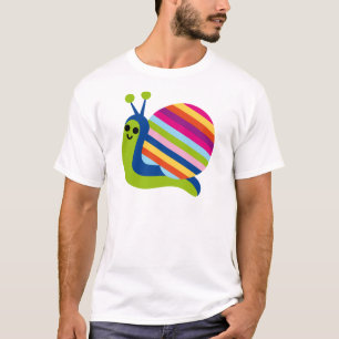 Camiseta O caracol Slugs o animal bonito dos desenhos