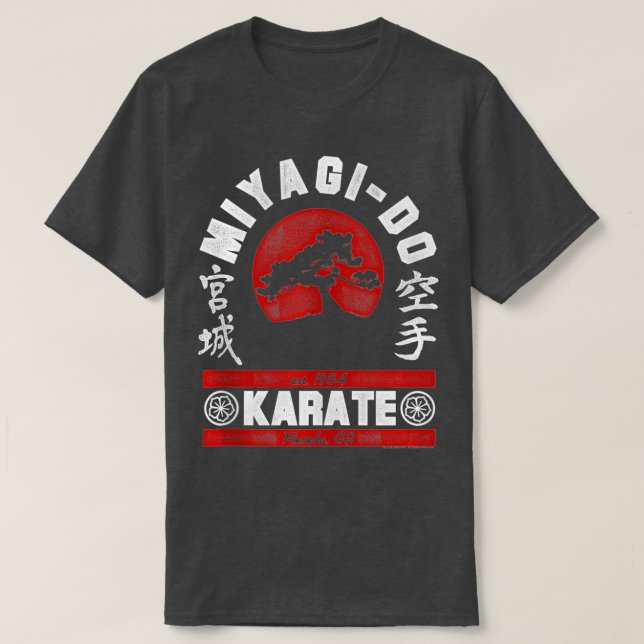 Camiseta O Caratê Miyagi-Do Lutar No Topo (Frente do Design)