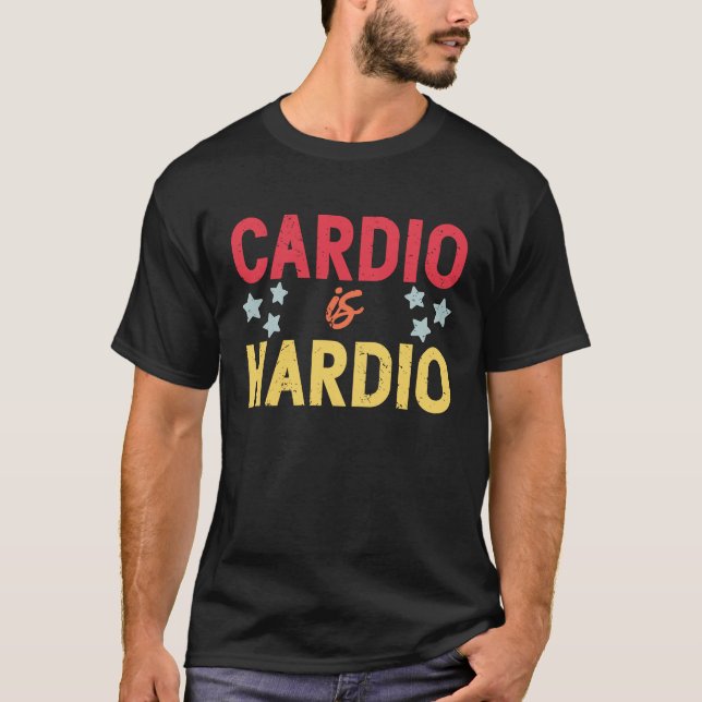 Camiseta O Cardio Do Executador De Gym De Exercício Retroat (Frente)