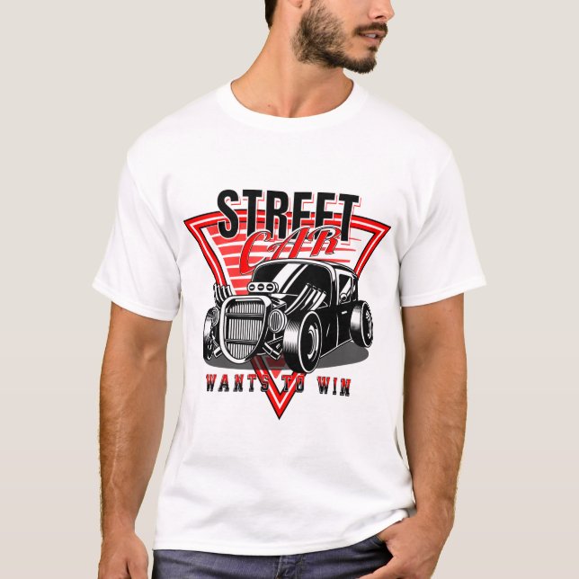 Camiseta o carro da rua quer ganhar (Frente)