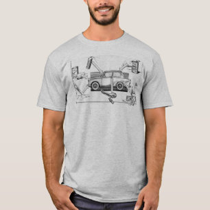 Camiseta O carro de Trabant do vintage projetou o t-shirt