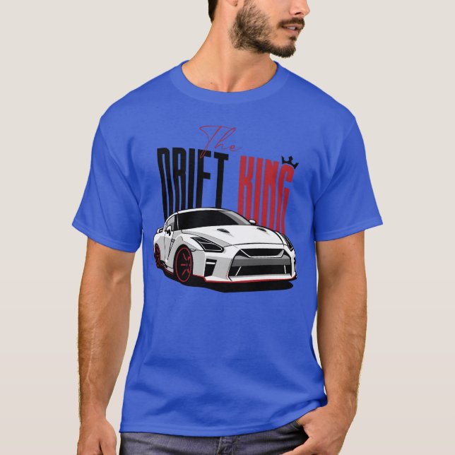 Camiseta O carro Drift menino retrô (Frente)