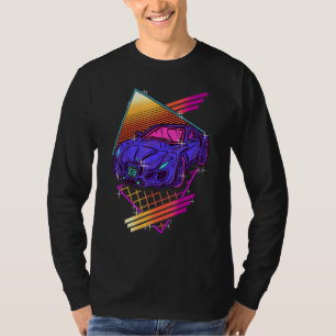 Camiseta O Carro Esportivo Japonês, O Pastel Retro Vaporwav