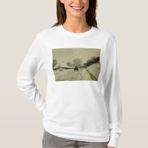 Camiseta O carro, ou estrada sob a neve em Honfleur, 1865