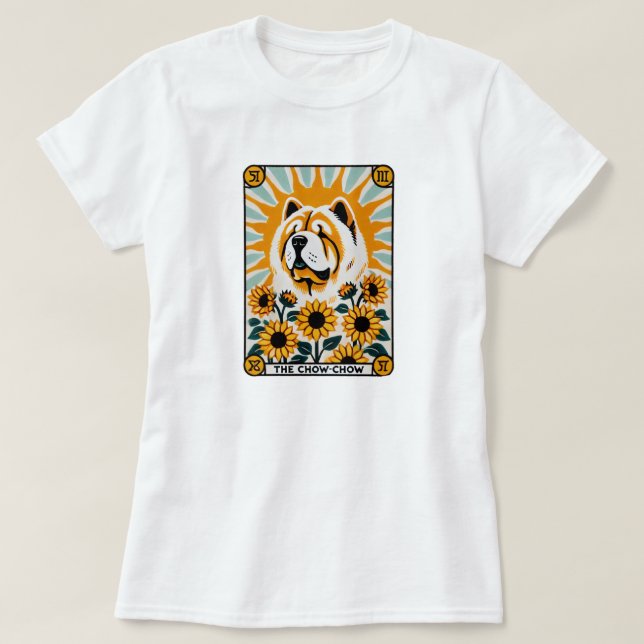 Camiseta O Cartão de Tarô Chow Chow (Frente do Design)