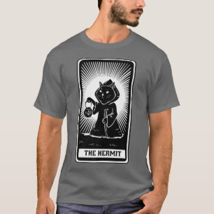 Camiseta O Cartão de Tarô de Gato Hermit