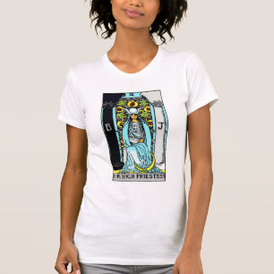 Camiseta O cartão de Tarot alto da sacerdotisa