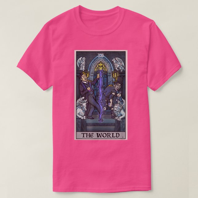 Camiseta O Cartão Mundial de Tarot Dr. Jekyll Hyde Hallowee (Frente do Design)