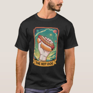 Camiseta O Cartão Tarô de Cachorro Quente Amante de Comida