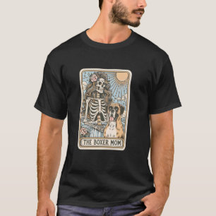 Camiseta O Cartão Tarot da Mãe Boxer, Boxão do Esqueleto Ha