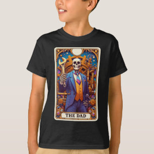 Camiseta O cartão tarot do pai esqueleto dia dos pais papai